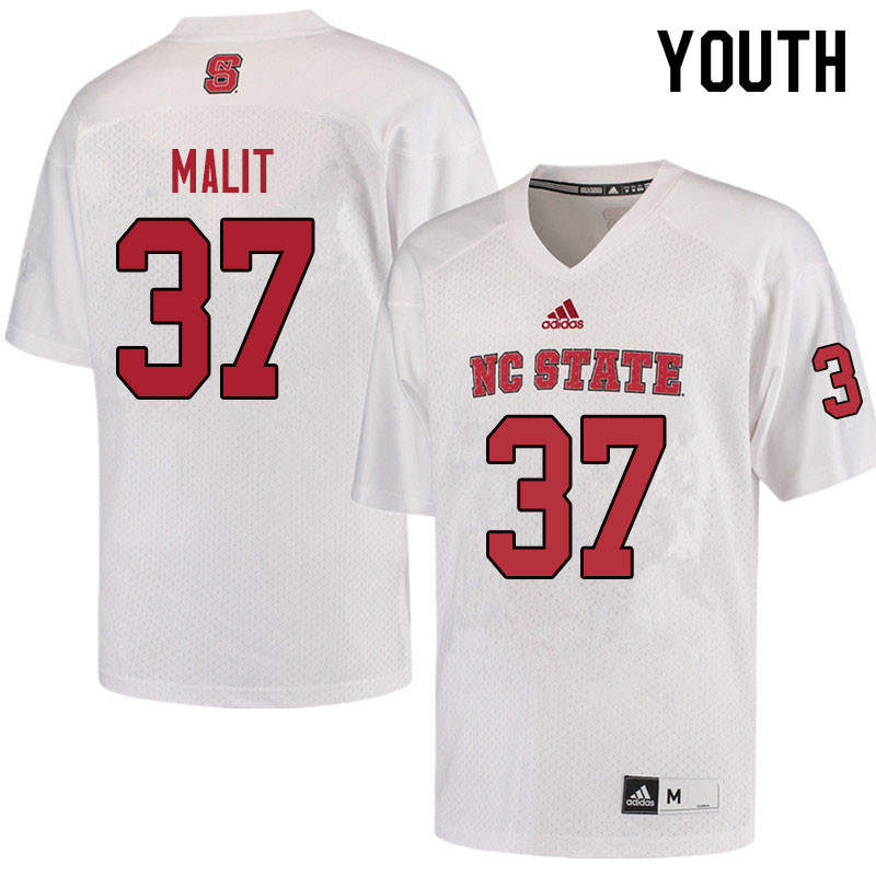 Youth #37 Jessie Malit NC State Wolfpack College Football Jerseys Sale-Red - Click Image to Close